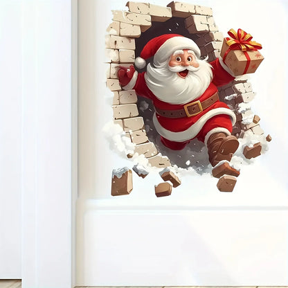 Santa Claus Wall Decal | Self-Adhesive Christmas Vinyl Sticker