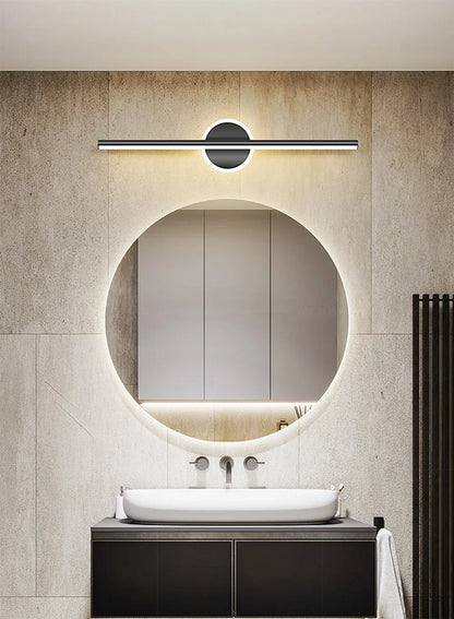 LED Mirror Front Wall Light – 40/60cm Gold Black Indoor Lamp for Bathroom & Bedroom