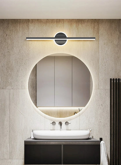 LED Mirror Front Wall Light – 40/60cm Gold Black Indoor Lamp for Bathroom & Bedroom