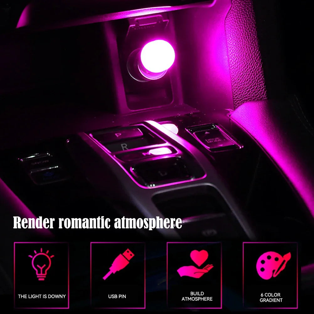 Car USB Atmosphere Light | LED Interior Touch Ambient Decoration