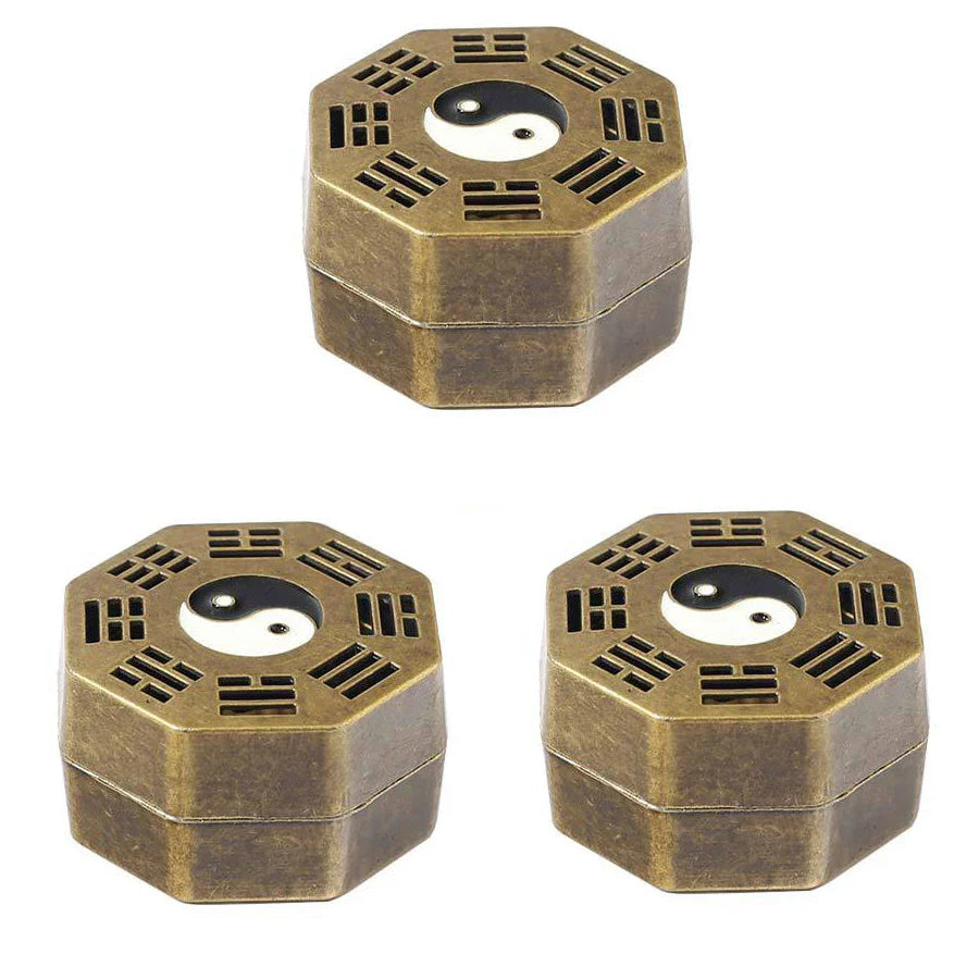 Mini Eight Diagrams Incense Stove | Metal Indoor Incense Burner Tray