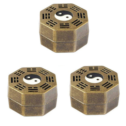 Mini Eight Diagrams Incense Stove | Metal Indoor Incense Burner Tray
