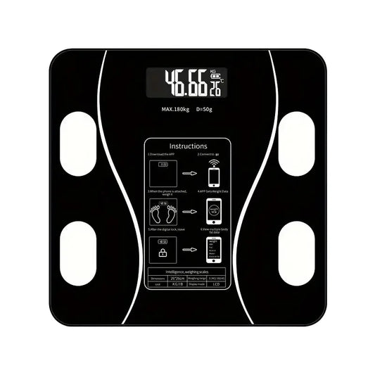 Smart Bluetooth Digital Scale – LED Display with App Sync and Rechargeable Battery