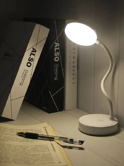 Portable LED Desk Lamp USB Battery Table Light 3-Color Stepless Dimming Eye Care