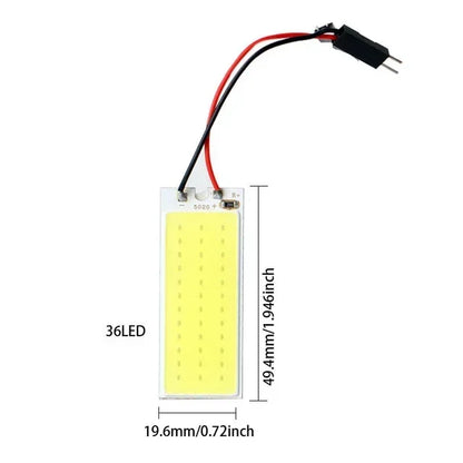 4-Pack T10 LED Car Interior Bulbs | 12V COB Dome Light