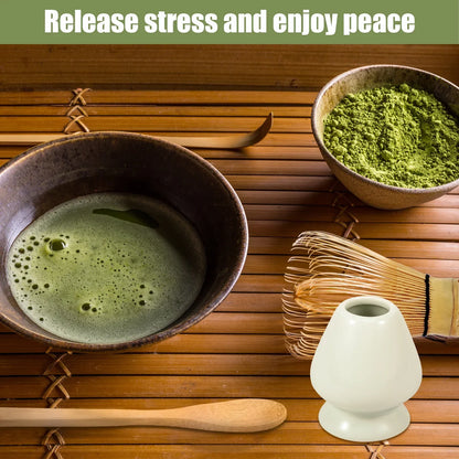 Juego de 5 Batidores de Matcha Japoneses, Batidor de Matcha de Bambú, Cuchara Tradicional para Té, Cuchara Profunda, Colador de Té de Acero Inoxidable para Amantes del Té