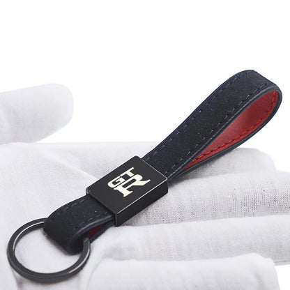 Nissan GT-R Keychain | Premium Leather Car Key Ring for R35 Enthusiasts
