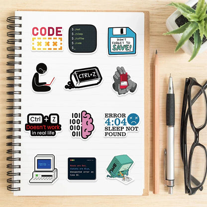 50 Pieces Funny Programming Meme Stickers | Geek Gift for Coders