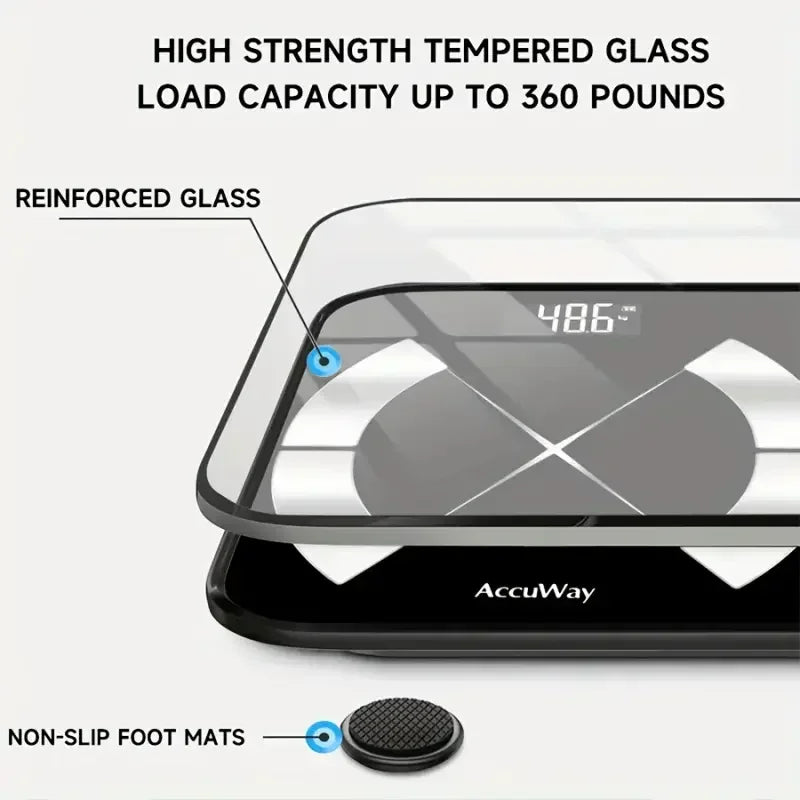 Smart Digital Scale – USB Rechargeable with LED Display and Bluetooth Connectivity