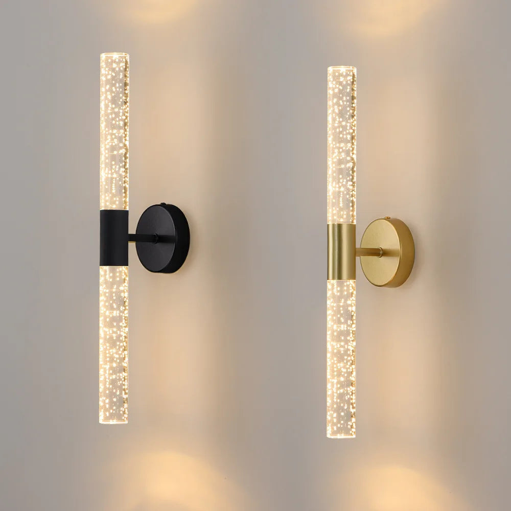 Lampe Murale LED Nordique en Cristal pour Chambre à Coucher, Chevet, Salon AC85-265V