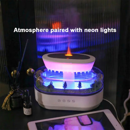 Cloud Rain Humidifier Rainfall Aromatherapy Diffuser with 7 Color Light for Home