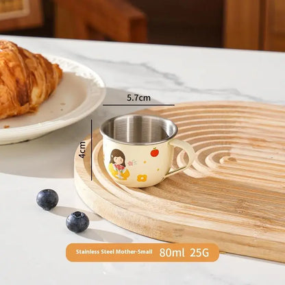 80/220ml Stainless Steel Kids Water Cup | Anti-Scalding Mini Mug