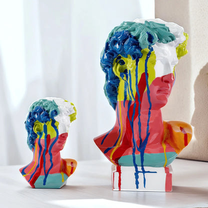 David Head Resin Statues Living Room, Table, Office Decoration European Home Decoration Statues Home Decor Art Bust Sculpture