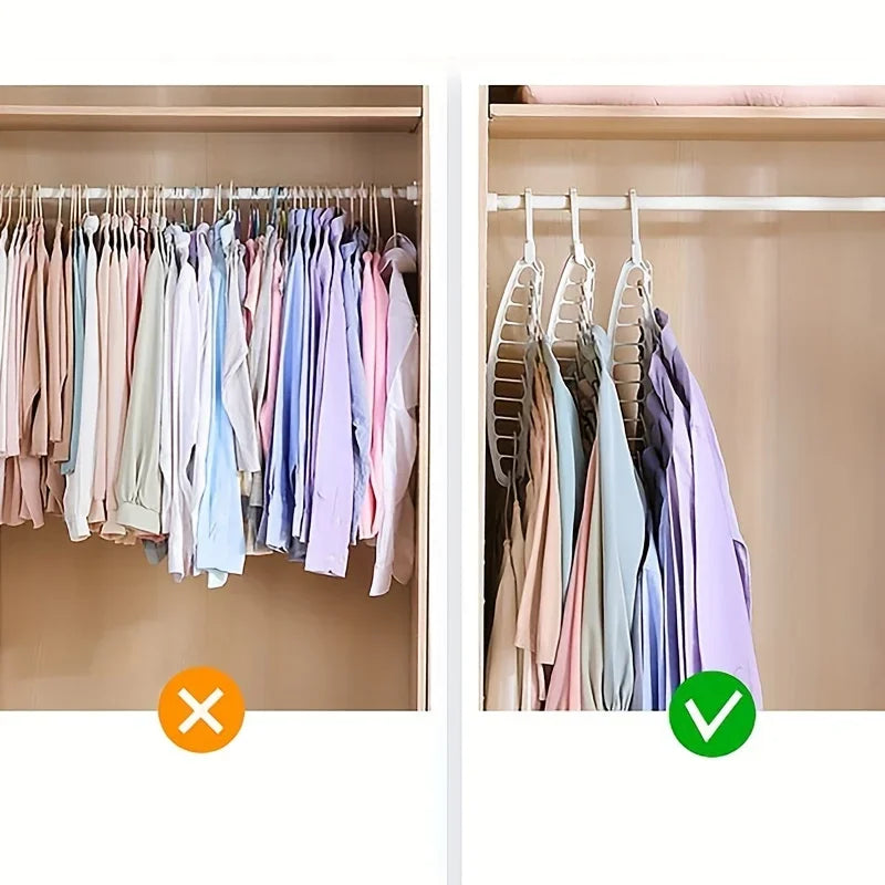 1PC Multi-Hole Space-Saving Clothes Hanger! Foldable for Home/Bedroom/Travel – Fits Pants/Shirts/Skirts