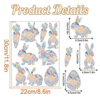 Rainbow Suncatcher Window Stickers | PVC Cat Butterfly Prism Glass Decal