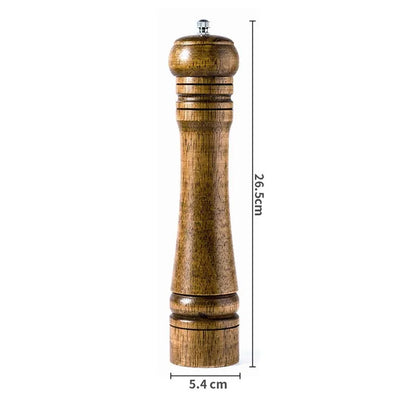 Classical Oak Wood Pepper Spice Mill Grinder Set Handheld Seasoning Adjustable Mills Grinder Ceramic Grinding Core Tools Set