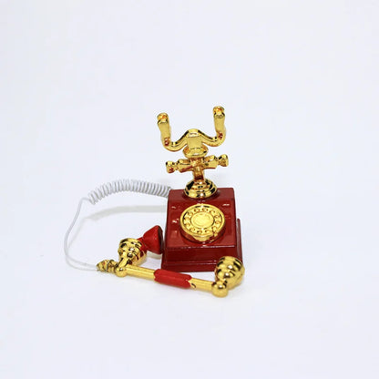 ZAKKA Miniatures Study Bookcase Home Decor Cute Cartoon Cat Retro Desk Gramophone Ornament Crafts Dollhouse Accessories Toy Gift