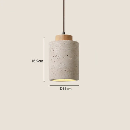Japanese Wabi Sabi Stone Pendant Light – Modern Bedside Hanging Lamp for Bedroom