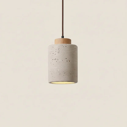 Japanese Wabi Sabi Stone Pendant Light – Modern Bedside Hanging Lamp for Bedroom