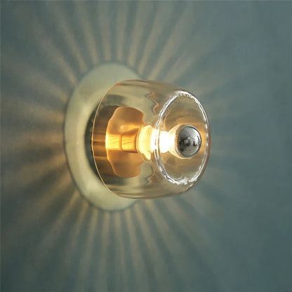 Applique murale LED en verre style Bauhaus, design nordique rétro moderne, pour salon ou couloir