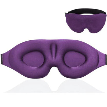 3D Sleep Mask for Light Blocking | Contoured Eye Cover with Soft Padding