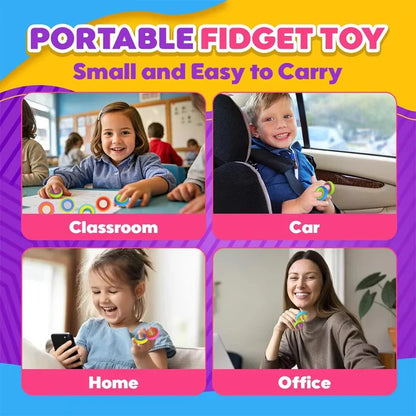Bague Fidget Rotative | Jouet Sensoriel Anti-Stress pour Adultes et Enfants