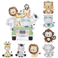 Ornement support grande fête animaux de la jungle 70cm Décoration joyeux anniversaire safari pour enfants Décoration fête sur le thème de la jungle et des bois pour baby shower