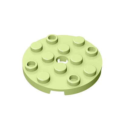 Gobricks GDS-841 Round Plate 4x4 with Hole | Compatible Building Block for DIY Creations