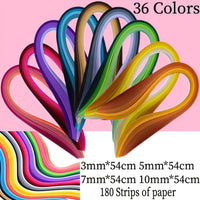 36 Colors Paper Strips Set | Rainbow Craft Paper for DIY Art Projects
