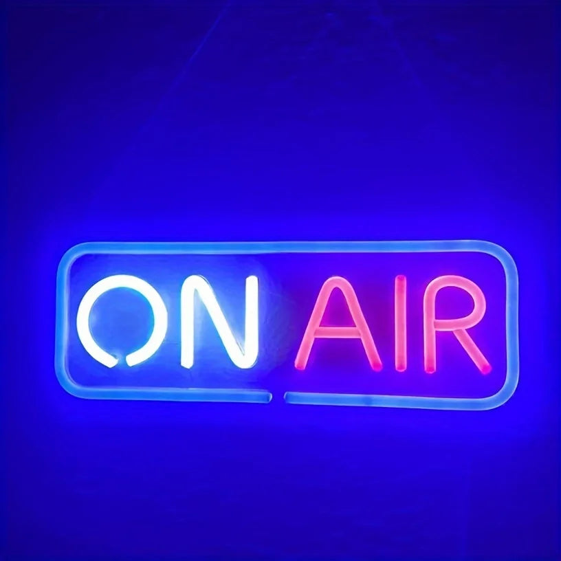 Enseigne néon ON AIR, veilleuse LED néon, alimentée par USB pour chambres, bars, magasins, clubs, garages, maisons, décorations murales d'anniversaire