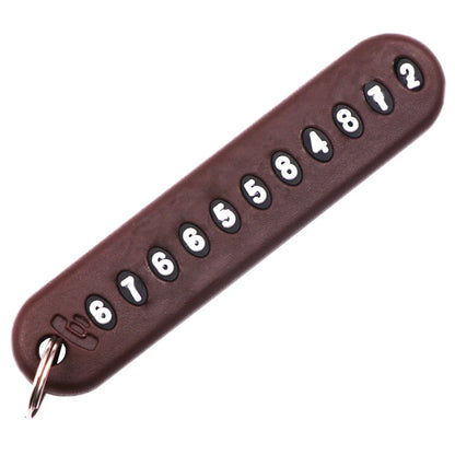 Car Phone Number Keychain | Anti-Lost Key Ring with Number Plate