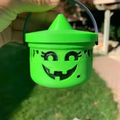 Pumpkin Lantern Bucket Mini Halloween Nostalgia Bucket Candy Jar Trick or Treat Basket Halloween Small Candy Bucket orang