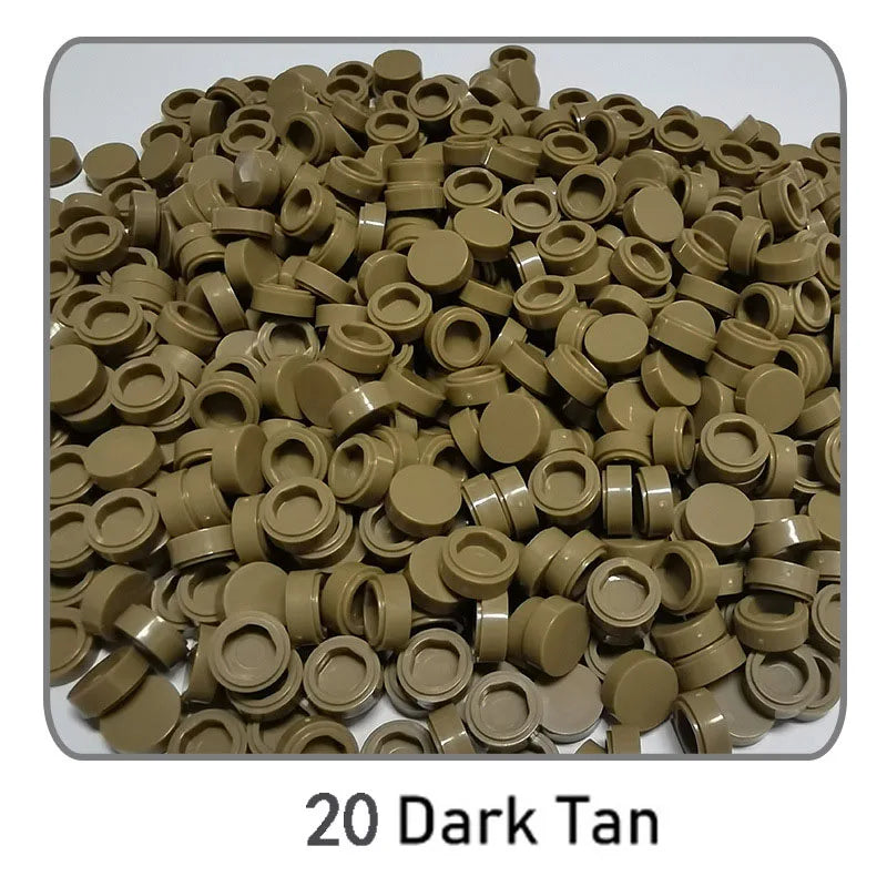 1000Pcs Tile 1x1 Round Building Blocks | 52 Color DIY Educational Creative Toy Set