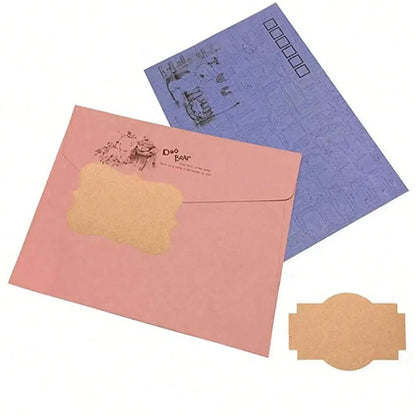 300pcs Solid Color Kraft Paper Label Stickers | Multi-Purpose Writable Stickers for Students, School, and DIY Crafts