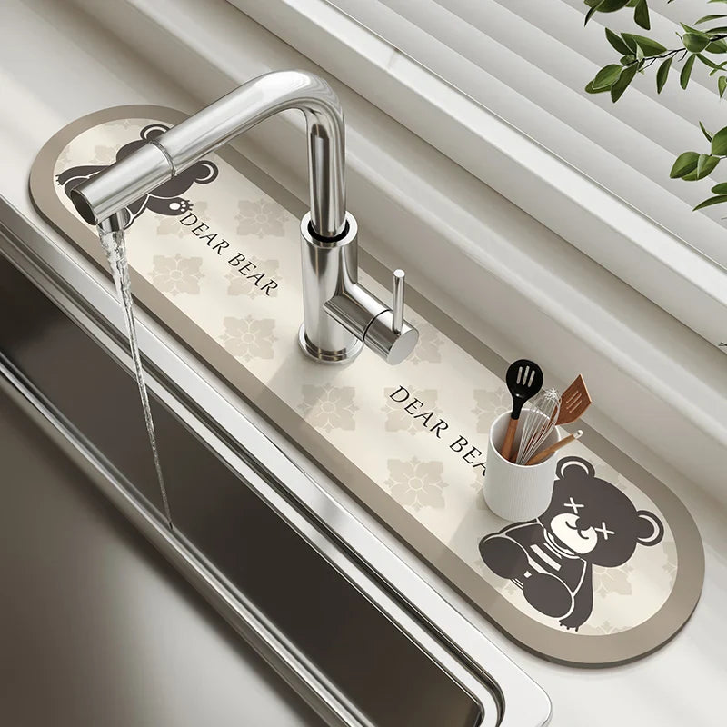Diatom Mud Sink & Faucet Mat