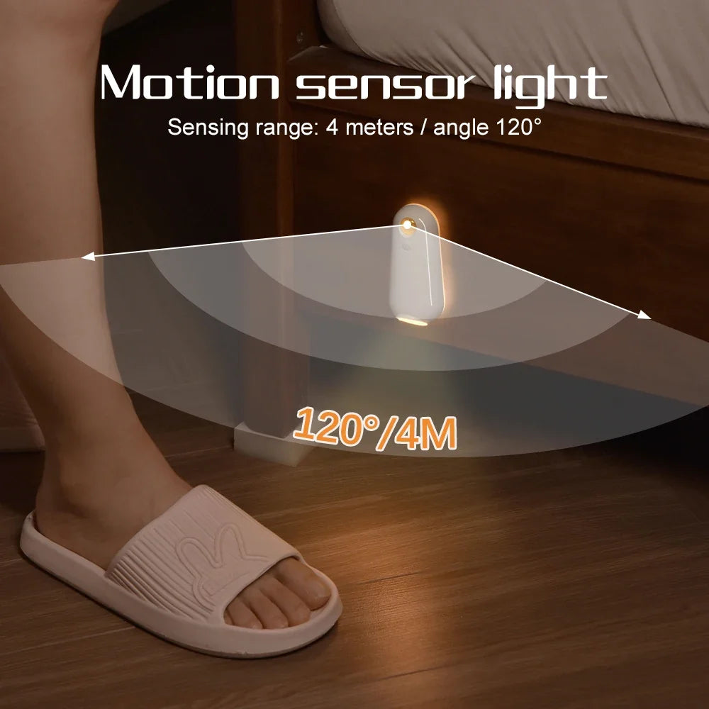 Motion Sensor Toilet Night Light RGB LED Bowl Light Rechargeable Bathroom Decor Lamp