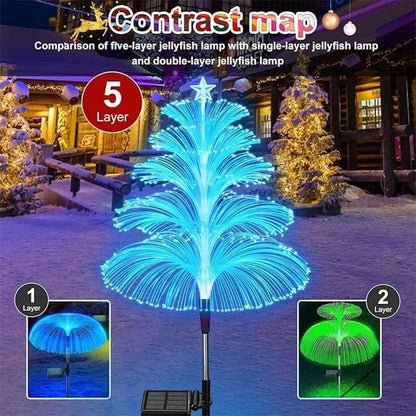 Solar Jellyfish Garden Lights Outdoor Color Changing LED Landscape Pathway Lamp