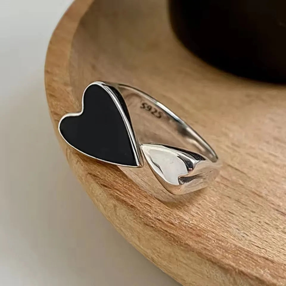PANJBJ Real 925 Sterling Silver Retro Round Ring | Vintage Fine Jewelry for Women