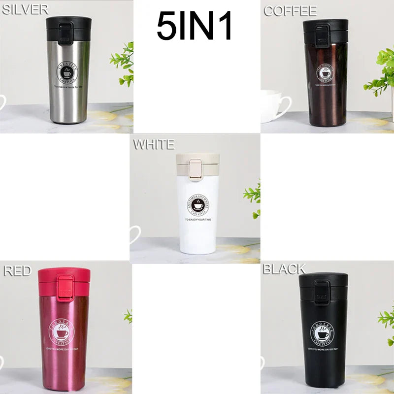 Mug isotherme 0,5L double paroi en acier inoxydable 304 Tasse à café Bouteille d'eau thermos sous vide Thé Café Anti-fuite Mug isotherme