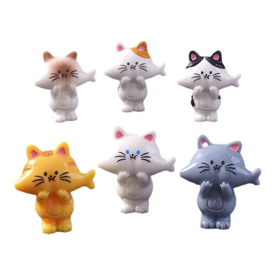 6/12/18Pcs Mignon Chat Miniature Figurine Ornement Décoration De Bureau Décoration De La Maison Créatif Bricolage Accessoires De Décoration De La Maison Cadeaux
