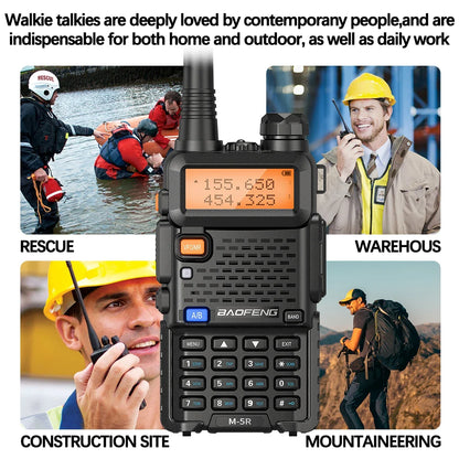 8W Multi Band Walkie Talkie Long Range Two Way Radio USB C Handheld