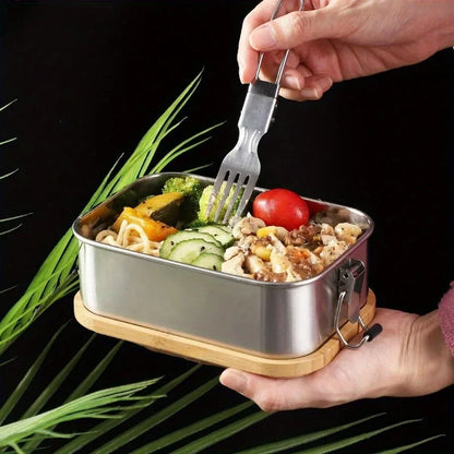 304 Stainless Steel Lunch Boxes Sealed Containers Portable Sushi Box Bento Camping Tableware Leakproof Food Carrier