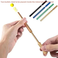 Aluminum Alloy Soft Pinball Launcher Gun | Fun Crackling Tube Toy