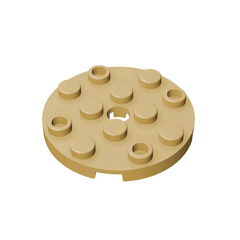 Gobricks GDS-841 Round Plate 4x4 with Hole | Compatible Building Block for DIY Creations