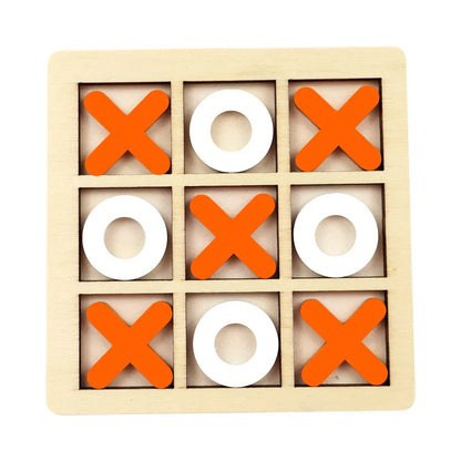 Juego de puzle de tic-tac-toe de madera para dos jugadores, juego de mesa interactivo de lógica y estrategia, regalo de cumpleaños para fiestas familiares para niños y niñas