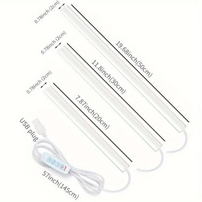 LED Light Under Cabinet Lights | USB Dimmable 3 Color Magnetic Strip