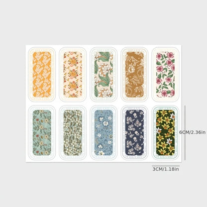 100pcs Special-Shaped Flower Sticker Roll | Gift Box Sealing and Packaging Stickers