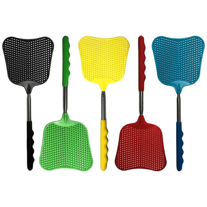 2Pcs Telescopic Fly Swatters with Anti-Slip Handle | Retractable Bug Killer Tools