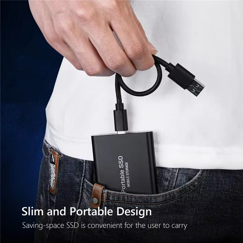 Unidad de estado sólido portátil de 2 TB (SSD) con USB 3.1 y USB-C