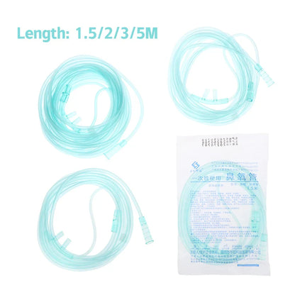1.5m 3m 5m Nasal Cannula Oxygen Tube | Disposable Plastic Oxygen Tubing for Home and Hospital Use